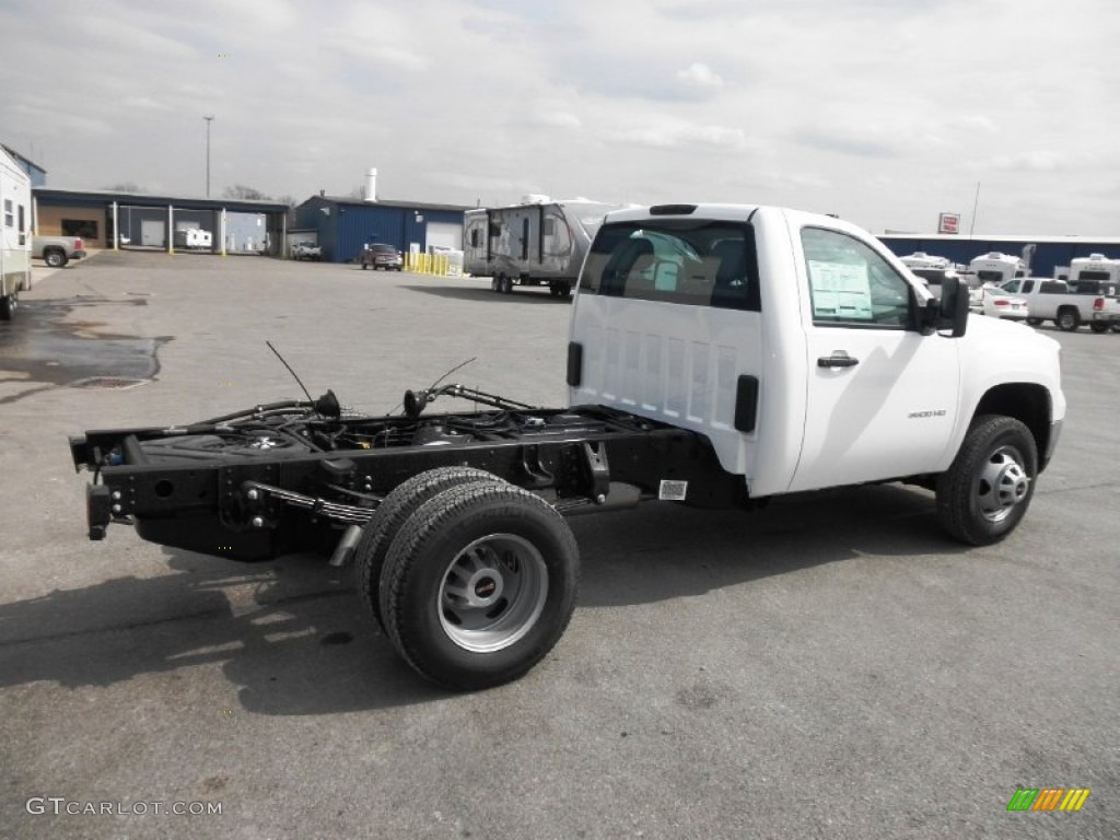 Summit White 2013 GMC Sierra 3500HD Regular Cab 4x4 Chassis Exterior Photo #79074684