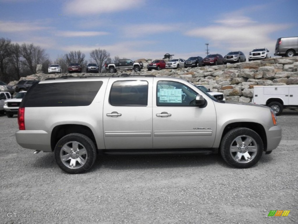 2013 Yukon XL SLT 4x4 - Champagne Silver Metallic / Light Tan photo #1