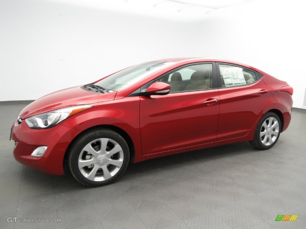 2013 Elantra Limited - Red Allure / Beige photo #1