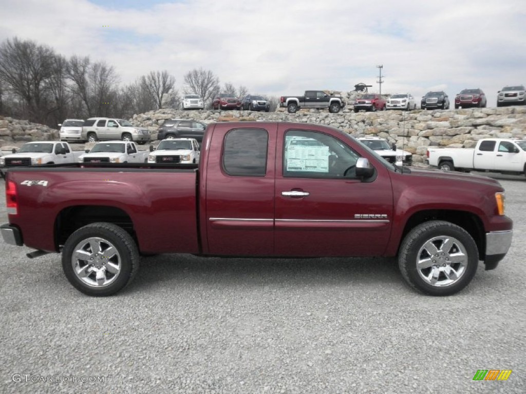 2013 Sierra 1500 SLE Extended Cab 4x4 - Sonoma Red Metallic / Ebony photo #1