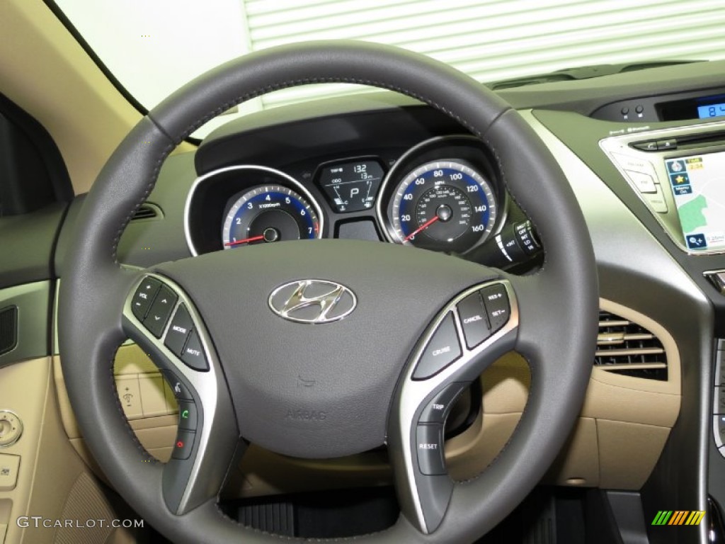 2013 Elantra Limited - Red Allure / Beige photo #4