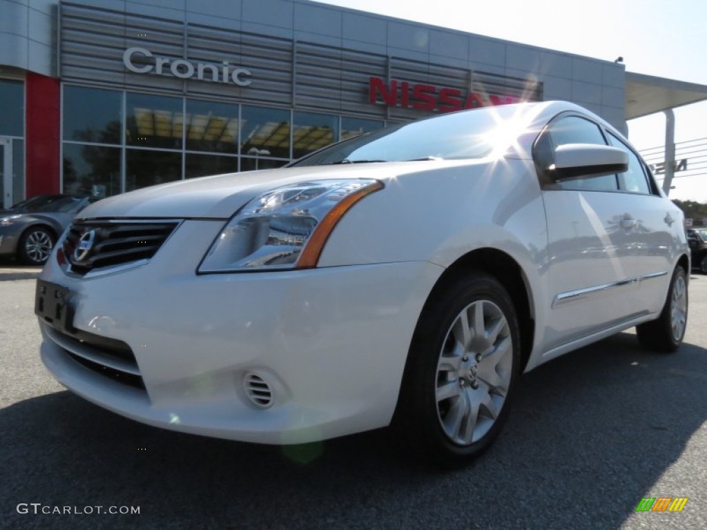 2012 Sentra 2.0 S - Aspen White / Charcoal photo #1