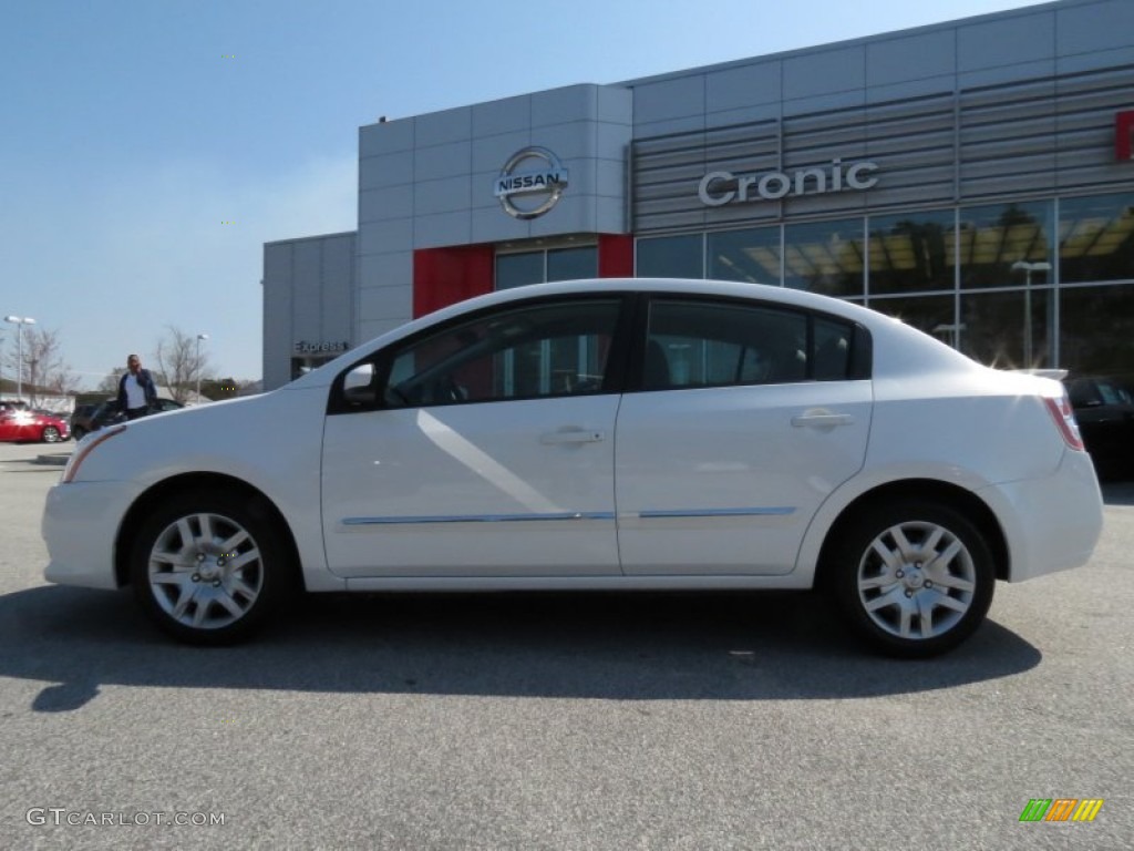 2012 Sentra 2.0 S - Aspen White / Charcoal photo #2