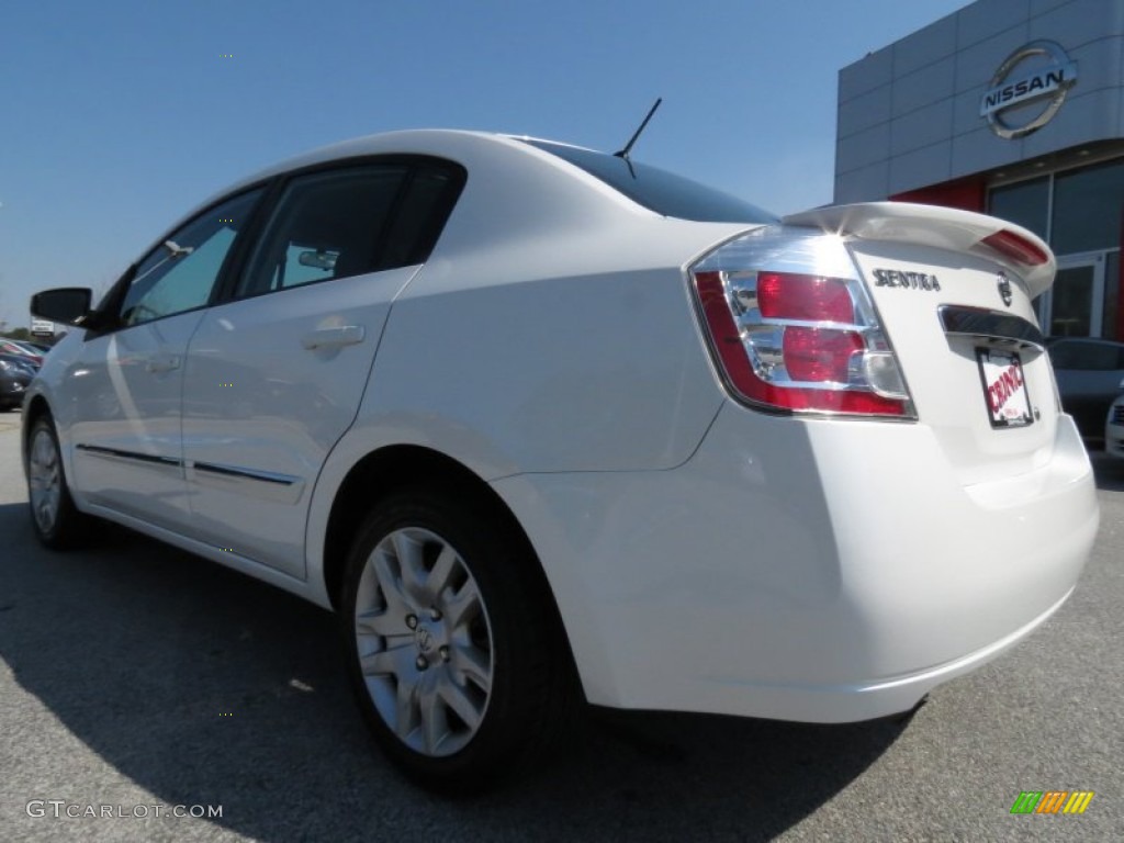 2012 Sentra 2.0 S - Aspen White / Charcoal photo #3