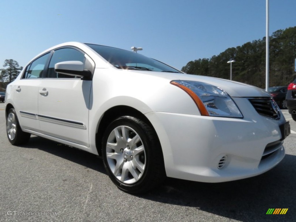 2012 Sentra 2.0 S - Aspen White / Charcoal photo #7
