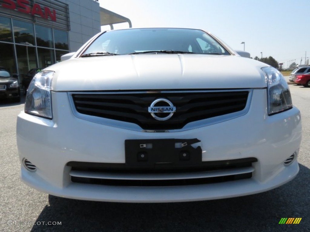 2012 Sentra 2.0 S - Aspen White / Charcoal photo #8