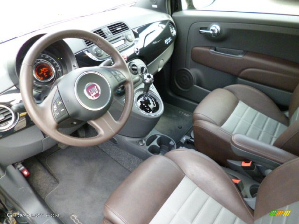 Sport Tessuto Marrone/Nero (Brown/Black) Interior 2012 Fiat 500 Sport Photo #79082877