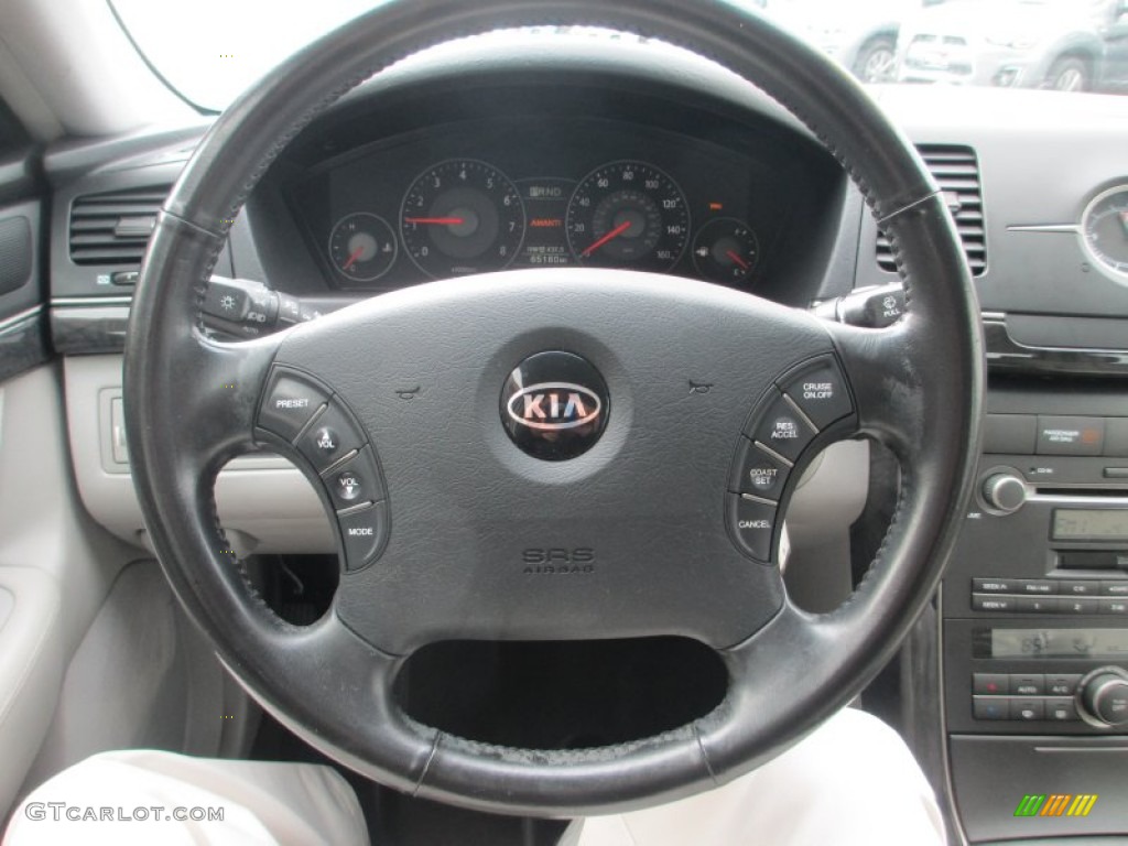2008 Kia Amanti Standard Amanti Model Gray Steering Wheel Photo #79083374