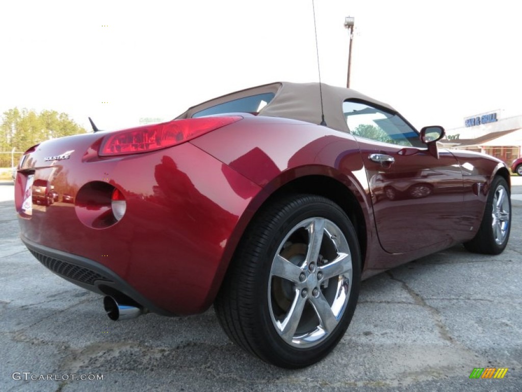 2009 Solstice Roadster - Wicked Ruby Red / Ebony/Sand photo #7