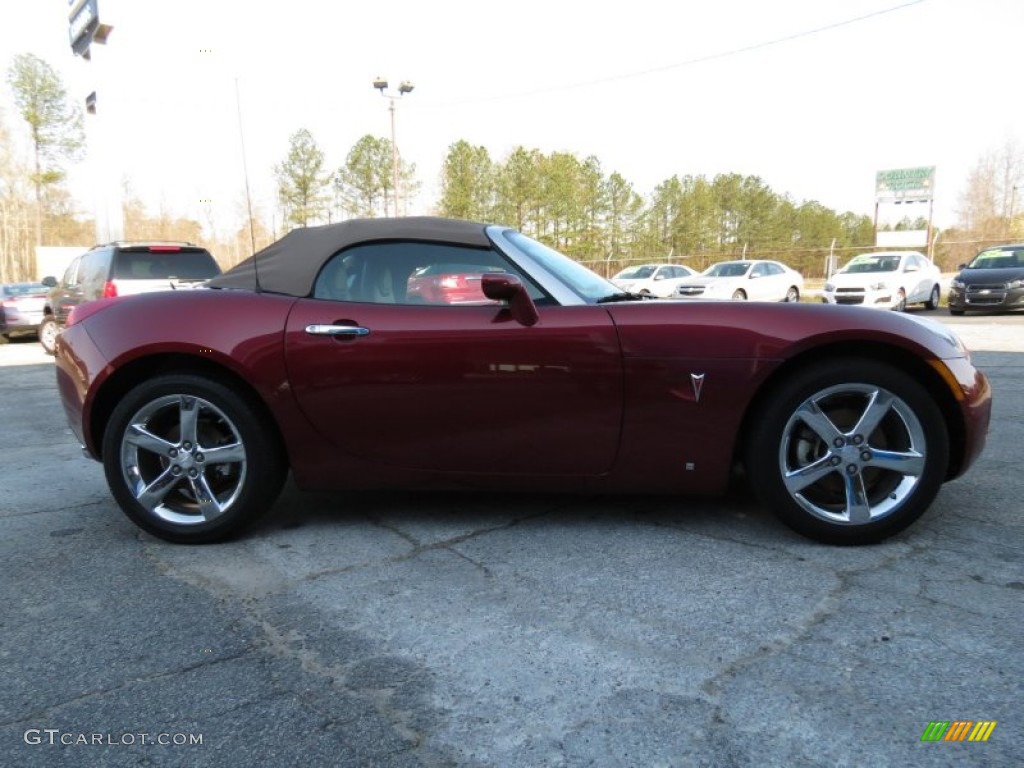 2009 Solstice Roadster - Wicked Ruby Red / Ebony/Sand photo #8