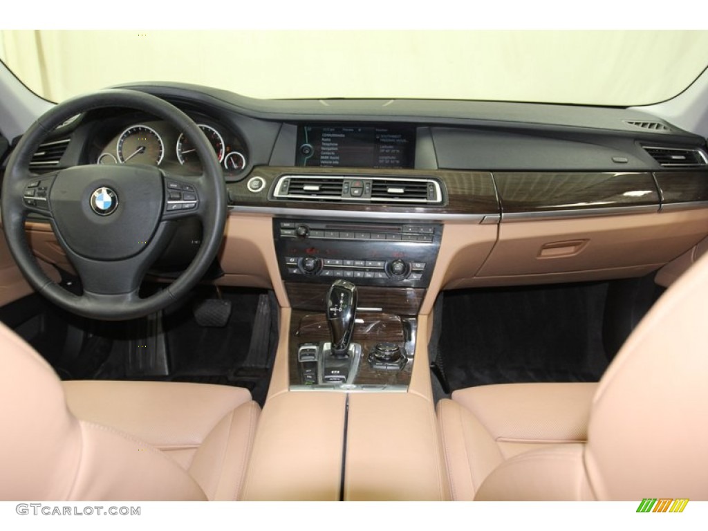 2011 BMW 7 Series 750Li Sedan Saddle/Black Nappa Leather Dashboard Photo #79083637