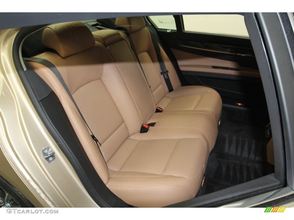 Saddle/Black Nappa Leather Interior 2011 BMW 7 Series 750Li Sedan Photo #79084472