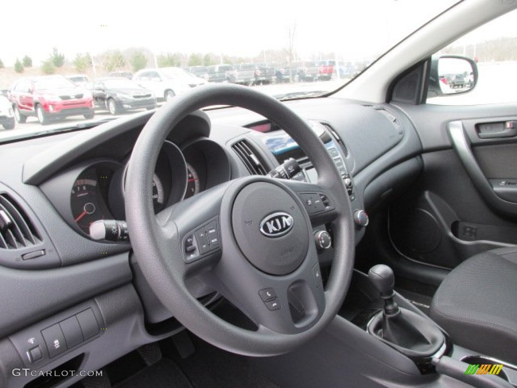 2012 Kia Forte Koup EX Black Steering Wheel Photo #79084505