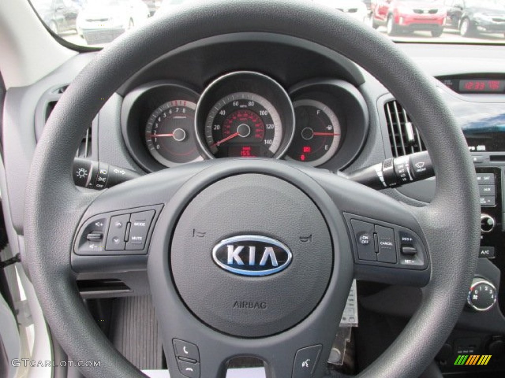 2012 Kia Forte Koup EX Black Steering Wheel Photo #79084609