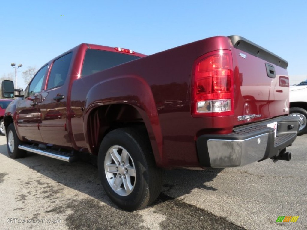 2013 Sierra 1500 SLE Crew Cab - Sonoma Red Metallic / Very Dark Cashmere/Light Cashmere photo #5