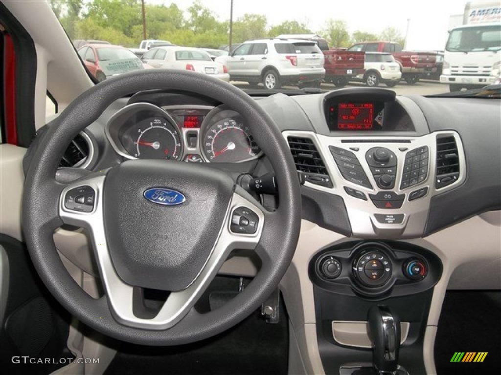 2013 Fiesta SE Sedan - Ruby Red / Charcoal Black/Light Stone photo #15