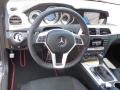 2013 Mercedes-Benz C Black/Red Stitch w/DINAMICA Inserts Interior Steering Wheel Photo