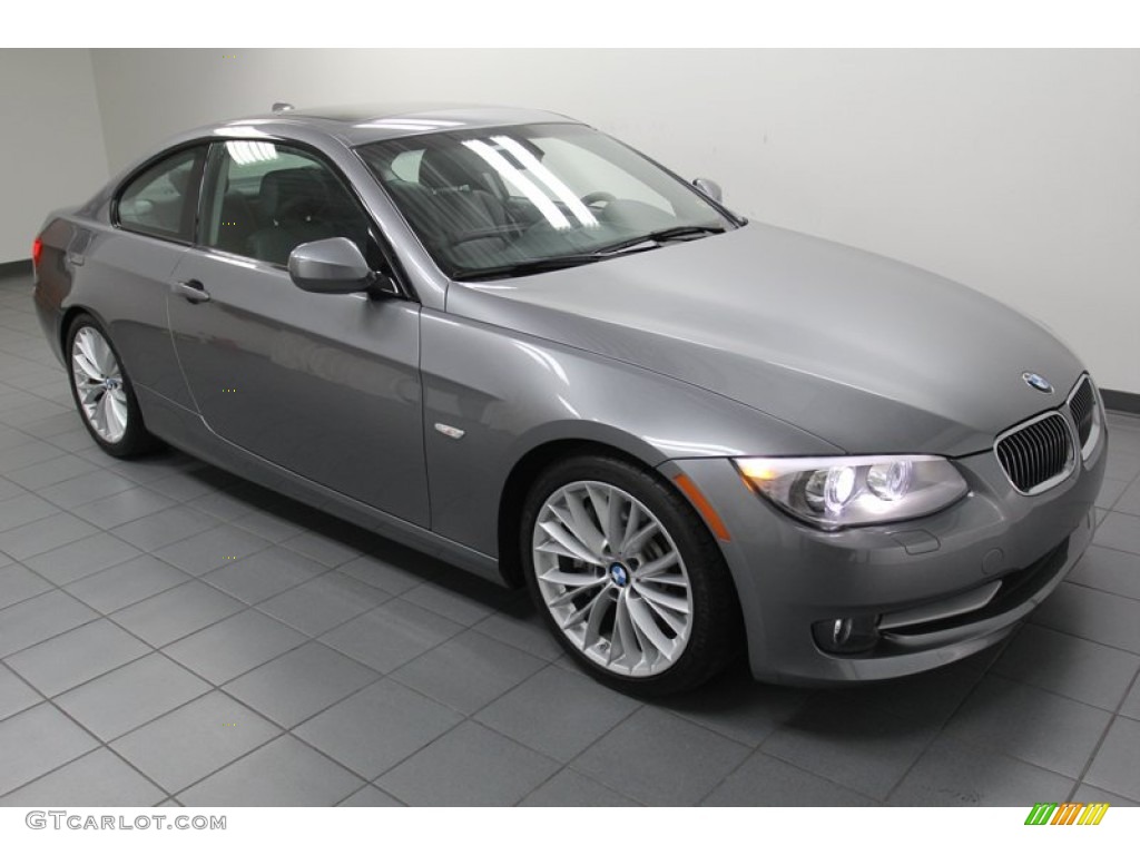 2011 3 Series 335i Coupe - Space Gray Metallic / Black photo #8