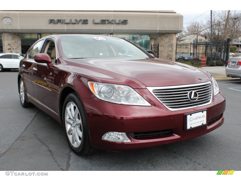 2008 LS 460 - Noble Spinel Red Mica / Cashmere photo #1
