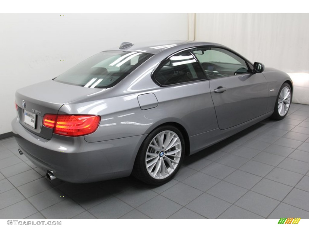 2011 3 Series 335i Coupe - Space Gray Metallic / Black photo #11