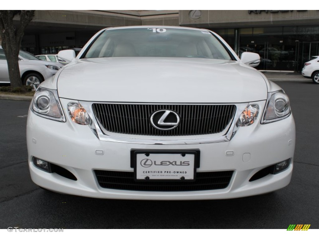 2010 GS 350 AWD - Starfire Pearl White / Parchment photo #2