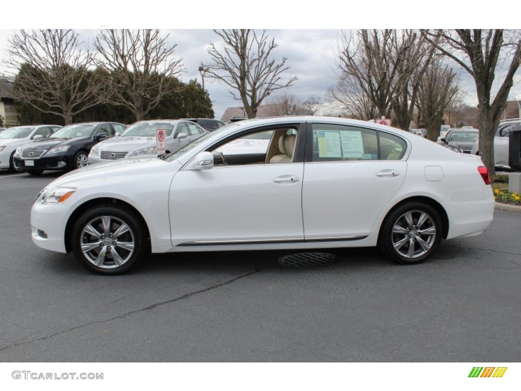 2010 GS 350 AWD - Starfire Pearl White / Parchment photo #4