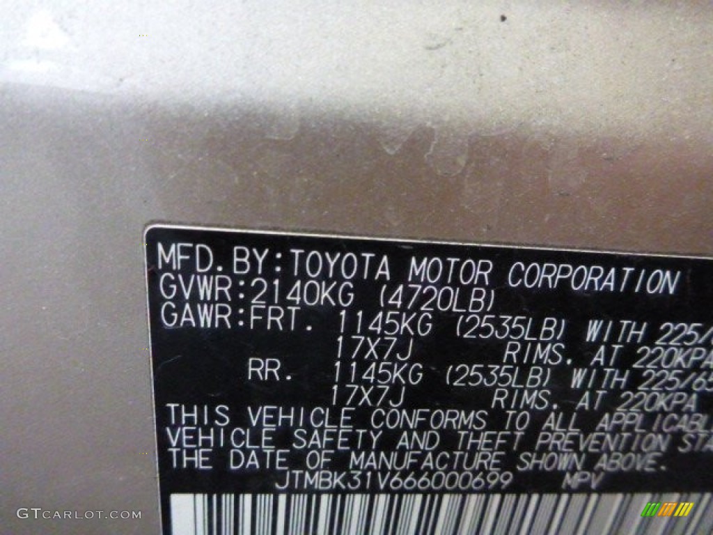2006 RAV4 Limited 4WD - Beige Metallic / Taupe photo #20