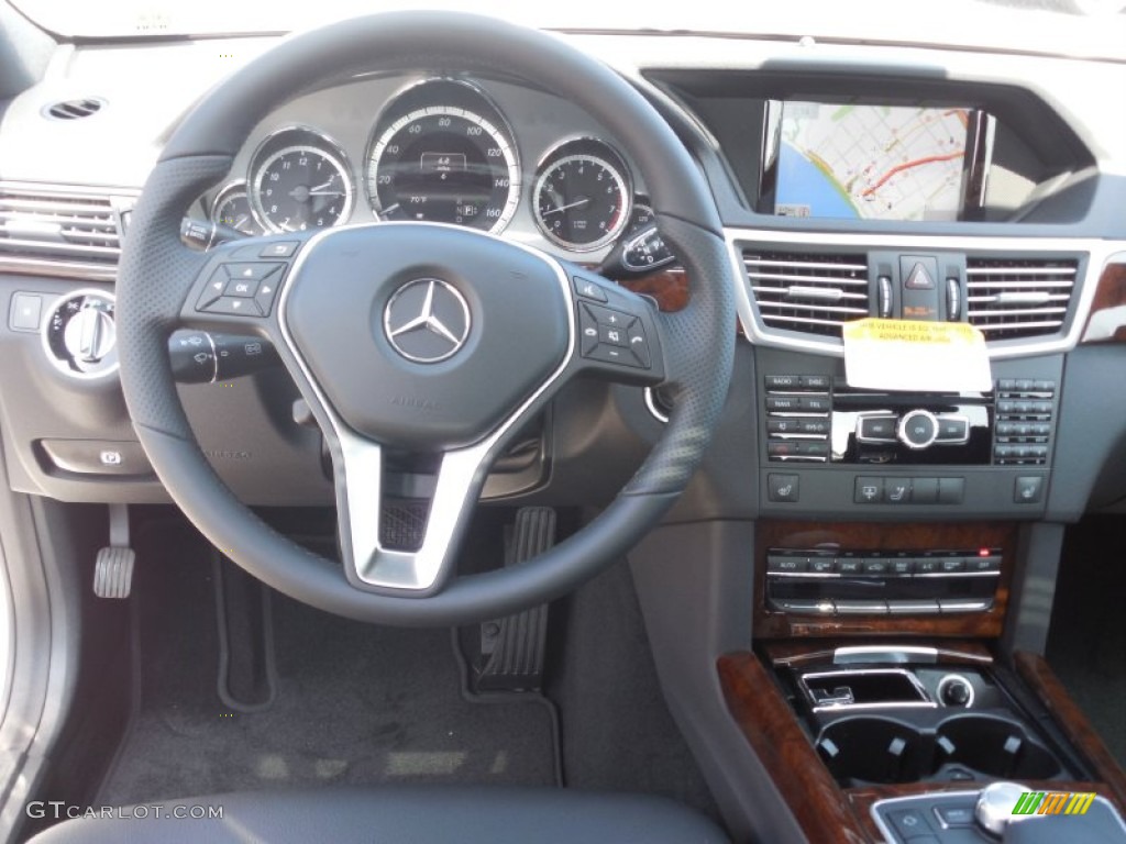 2013 Mercedes-Benz E 350 Sedan Black Steering Wheel Photo #79089221