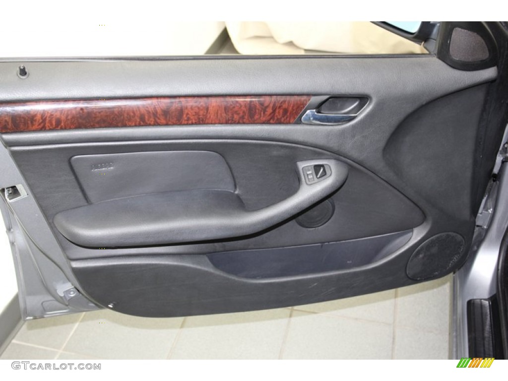 2005 BMW 3 Series 325i Sedan Black Door Panel Photo #79090231