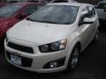 2013 Summit White Chevrolet Sonic LTZ Hatch  photo #1