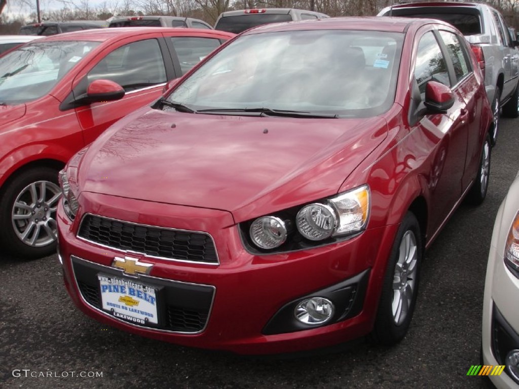 2013 Sonic LT Hatch - Crystal Red Tintcoat / Jet Black/Dark Titanium photo #1