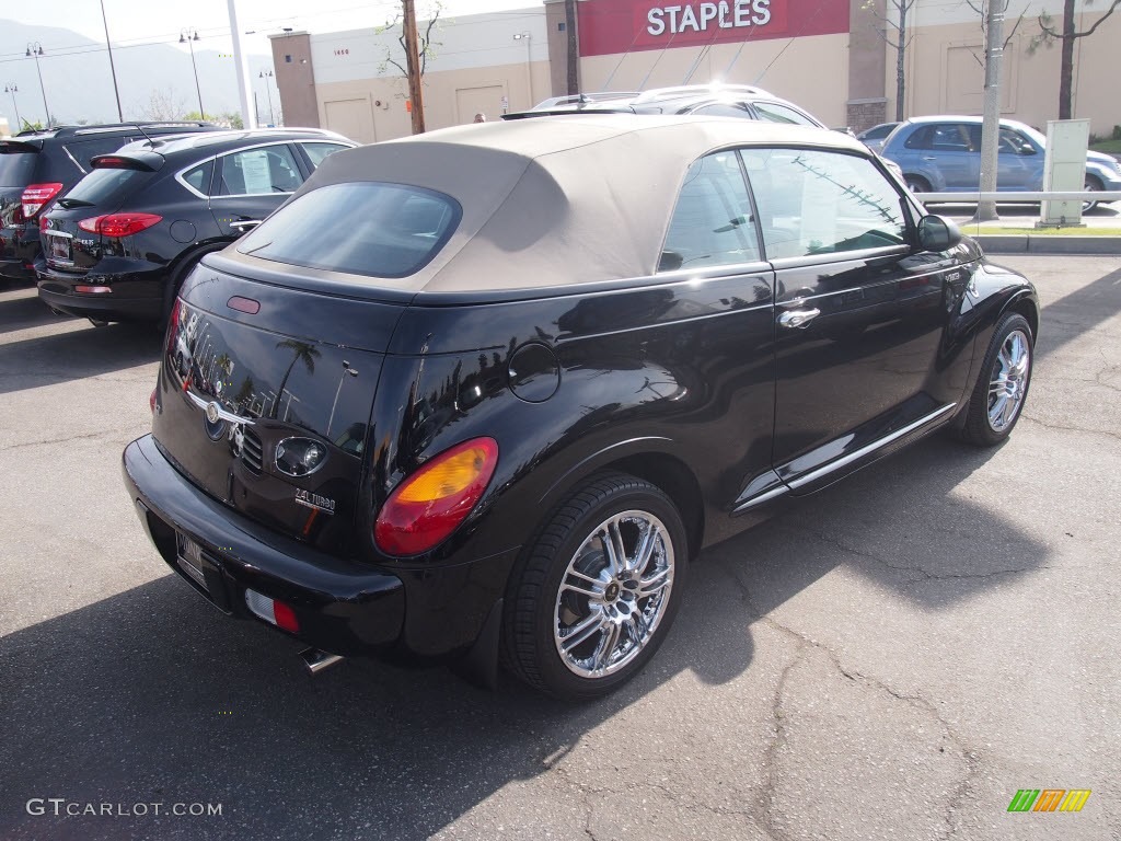 2005 PT Cruiser GT Convertible - Black / Taupe/Pearl Beige photo #5