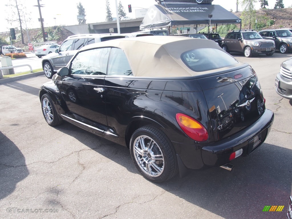 2005 PT Cruiser GT Convertible - Black / Taupe/Pearl Beige photo #6