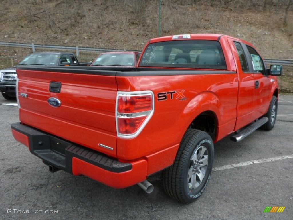 Race Red 2013 Ford F150 STX SuperCab 4x4 Exterior Photo #79093702