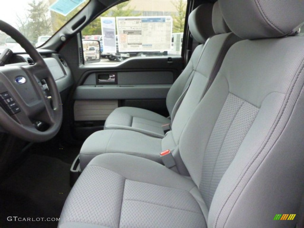 Steel Gray Interior 2013 Ford F150 STX SuperCab 4x4 Photo #79093814