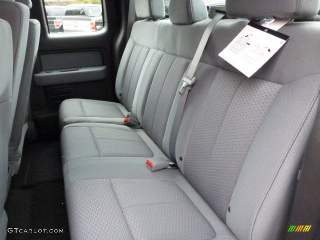Steel Gray Interior 2013 Ford F150 STX SuperCab 4x4 Photo #79093833