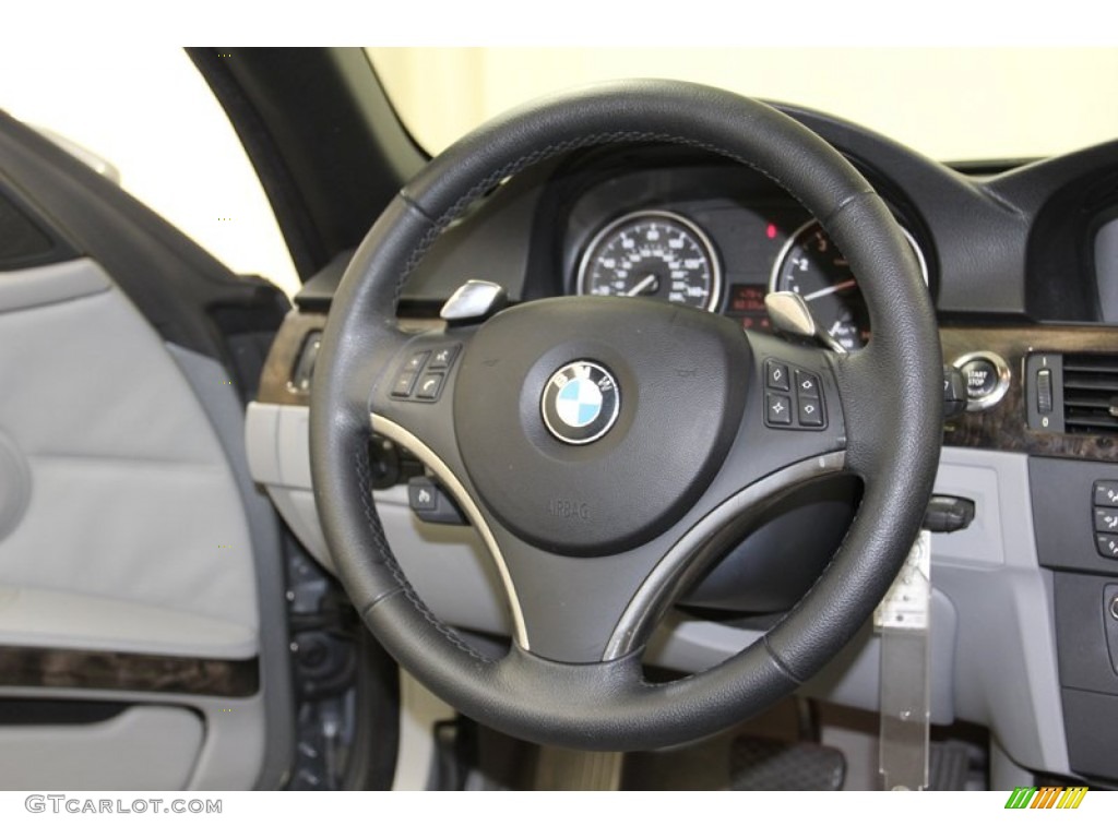 2008 BMW 3 Series 328i Convertible Gray Steering Wheel Photo #79095994