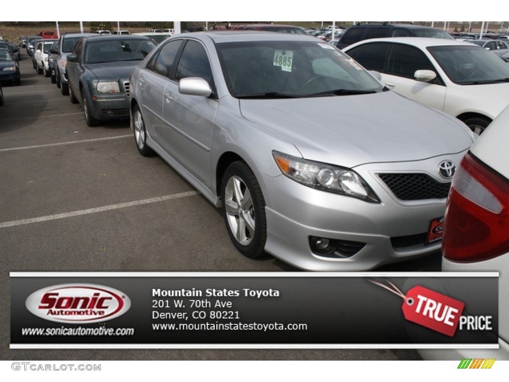 2010 Camry SE V6 - Classic Silver Metallic / Ash Gray photo #1