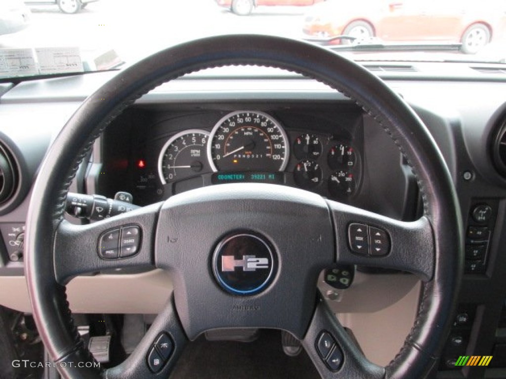 2007 Hummer H2 SUV Wheat Beige Steering Wheel Photo #79096896