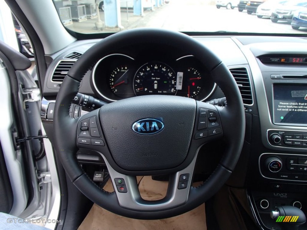 2014 Kia Sorento SX V6 AWD Black Steering Wheel Photo #79097677
