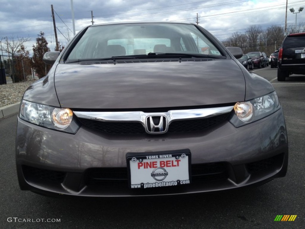 2011 Civic LX Sedan - Urban Titanium Metallic / Gray photo #2