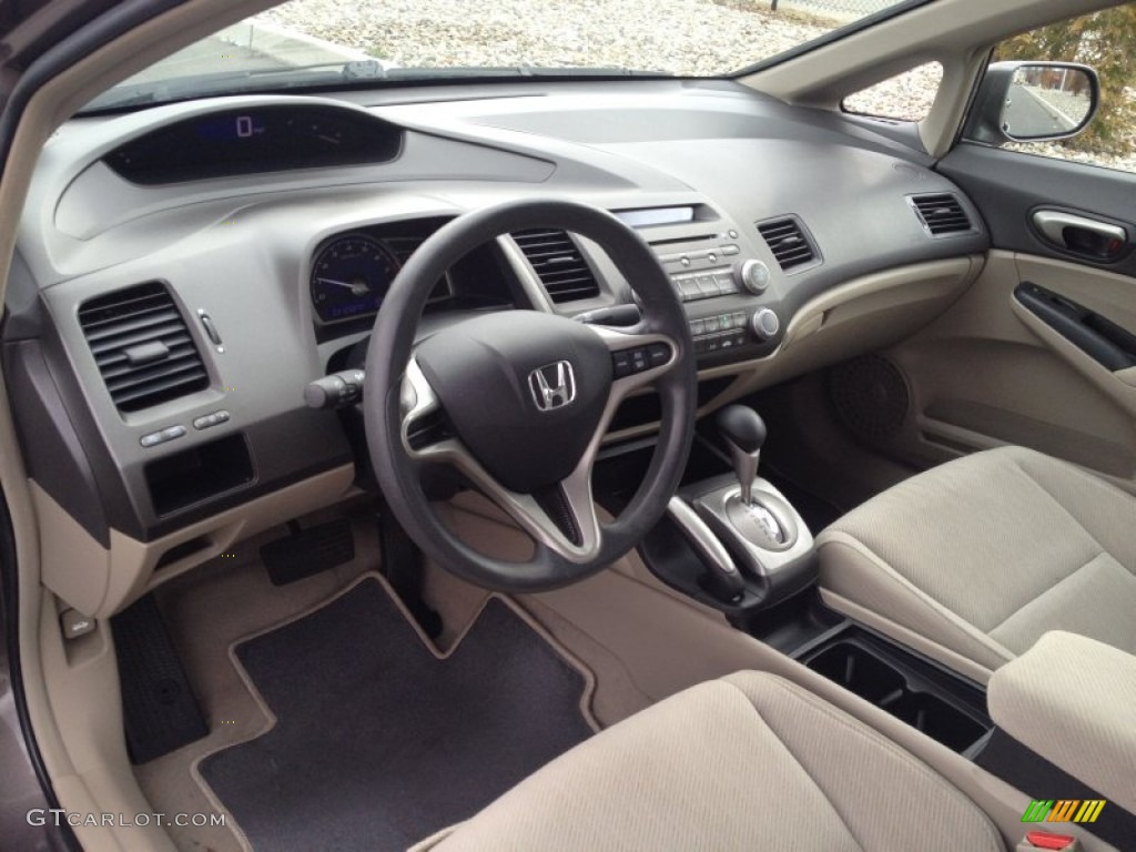 2011 Civic LX Sedan - Urban Titanium Metallic / Gray photo #9