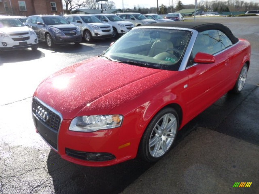 2009 A4 2.0T Cabriolet - Misano Red Pearl Effect / Beige photo #3