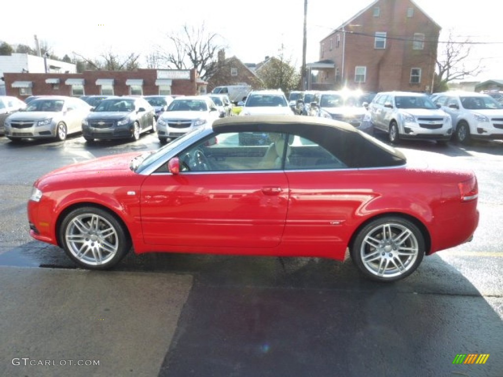 2009 A4 2.0T Cabriolet - Misano Red Pearl Effect / Beige photo #4