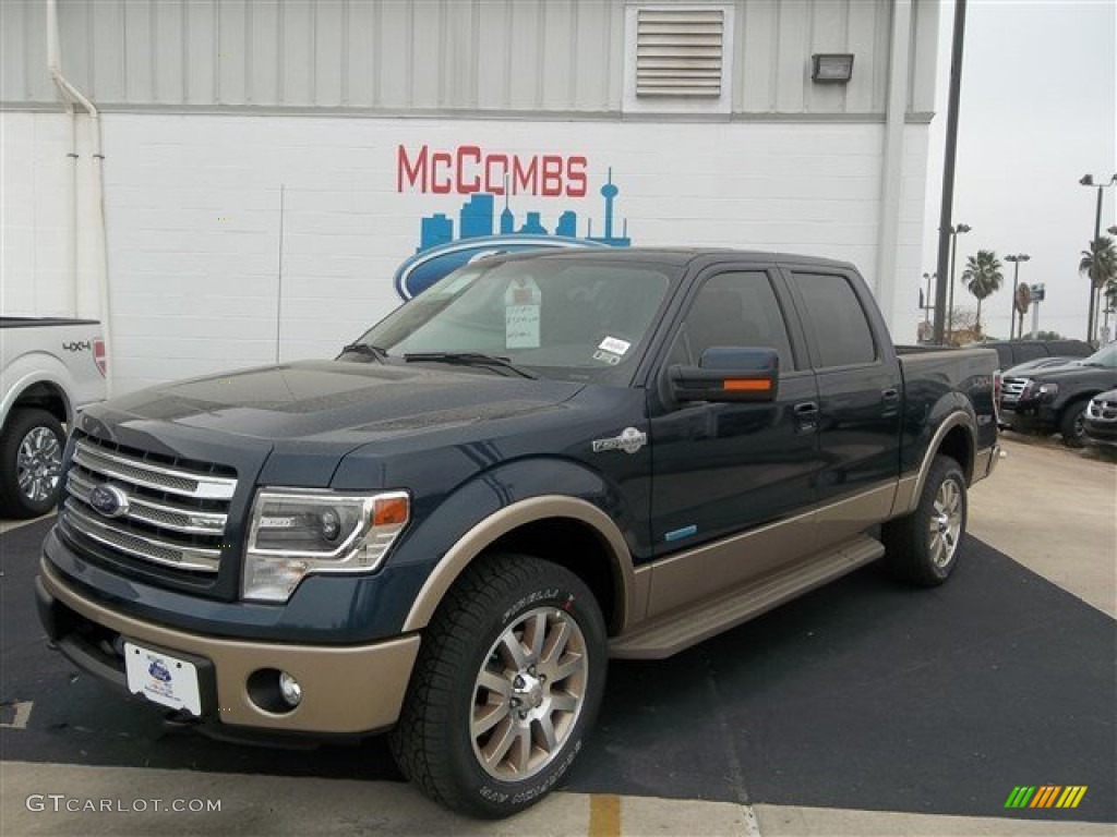 2013 F150 King Ranch SuperCrew 4x4 - Blue Jeans Metallic / King Ranch Chaparral Leather photo #2