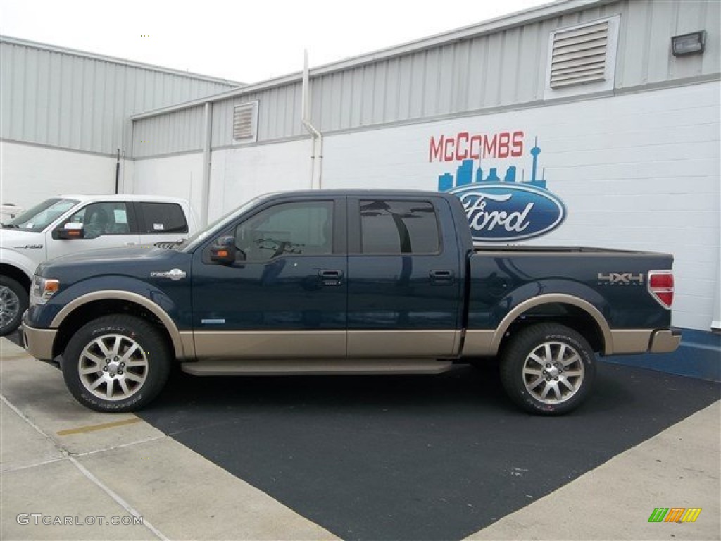 2013 F150 King Ranch SuperCrew 4x4 - Blue Jeans Metallic / King Ranch Chaparral Leather photo #3