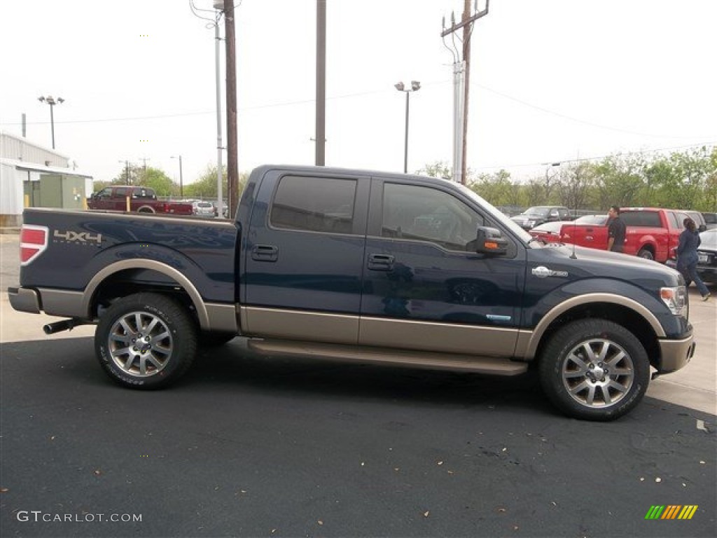 2013 F150 King Ranch SuperCrew 4x4 - Blue Jeans Metallic / King Ranch Chaparral Leather photo #13