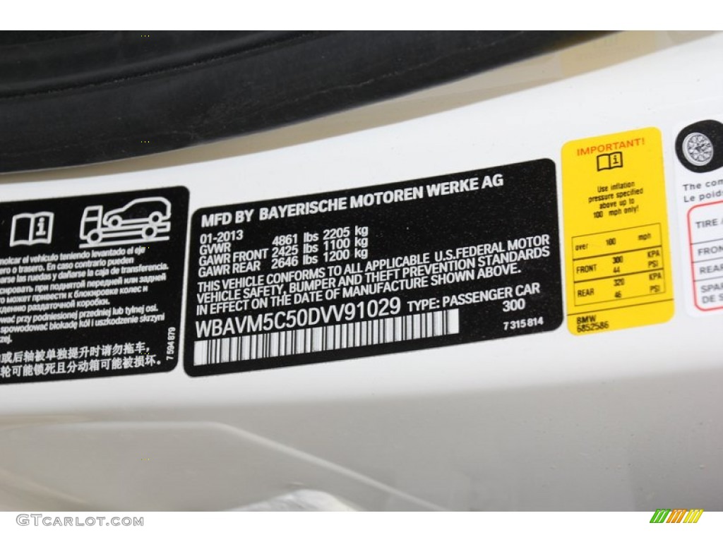 2013 X1 Color Code 300 for Alpine White Photo #79100122