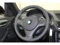 2013 BMW X1 Black Interior Steering Wheel Photo