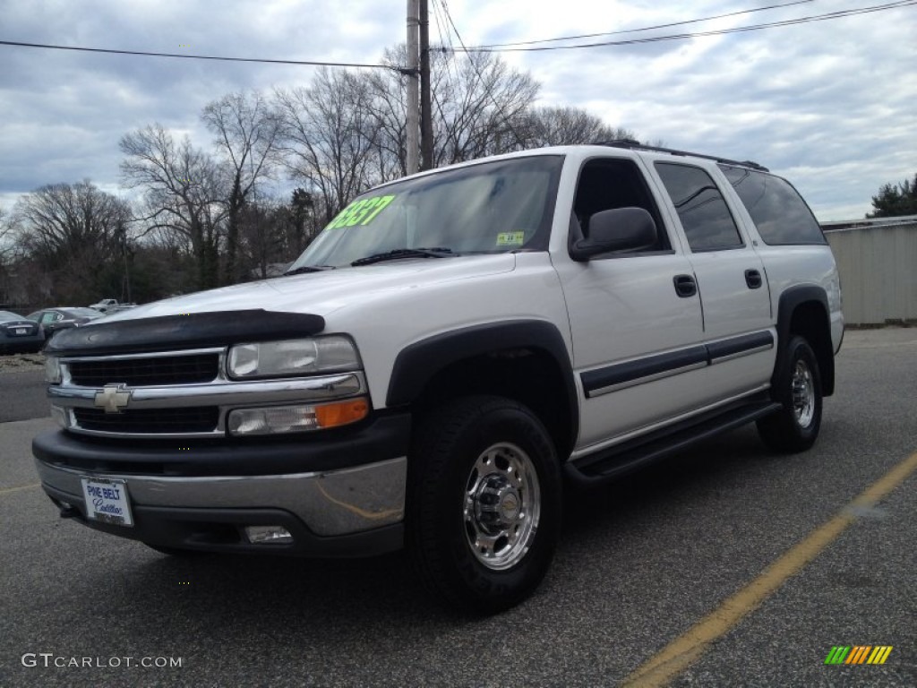 2001 Suburban 2500 LS 4x4 - Summit White / Light Gray/Neutral photo #1